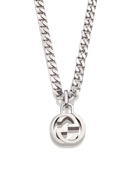 silver gucci necklace mens